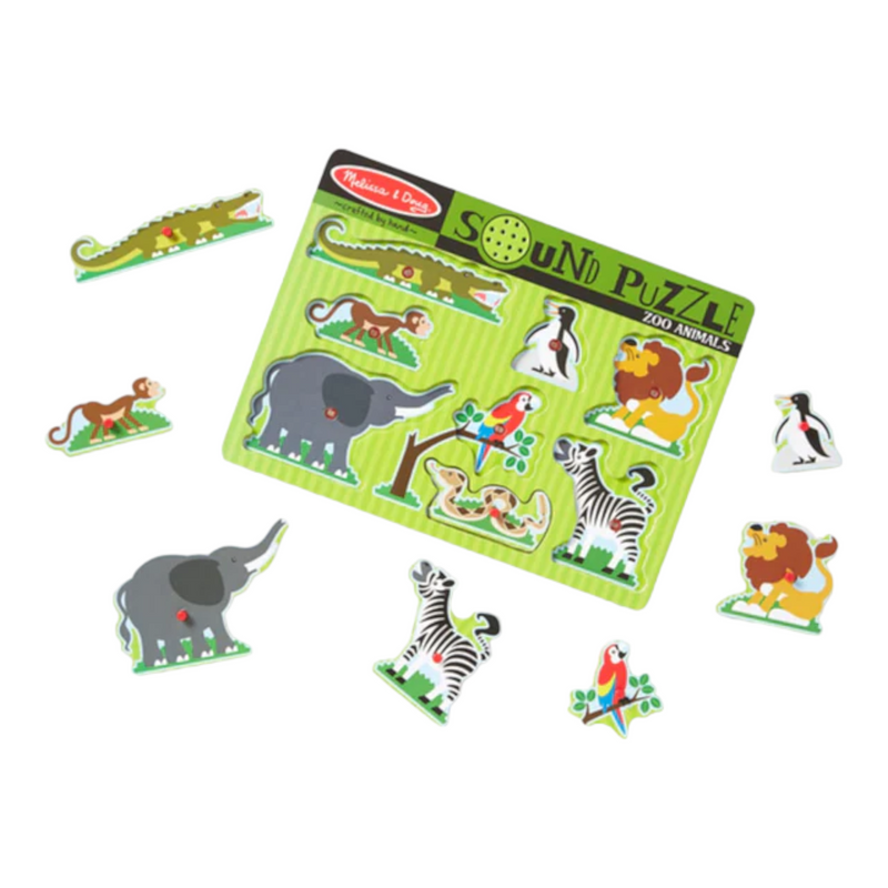 Melissa & Doug - Zoo Animals Sound Puzzle - 8pc