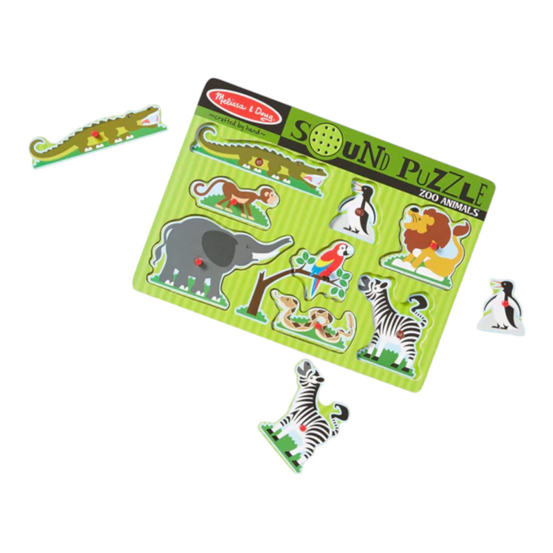 Melissa & Doug - Zoo Animals Sound Puzzle - 8pc