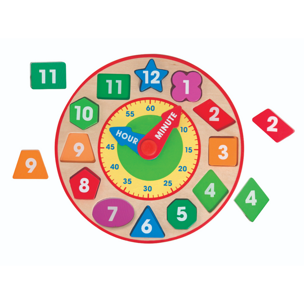 Melissa & Doug - Wooden Shape Sorting Clock