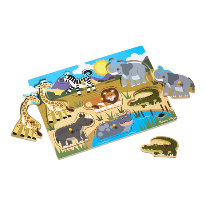 Melissa & Doug - Safari Peg Puzzle