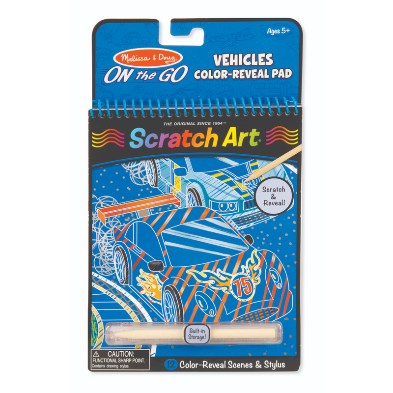 Melissa & Doug - On The Go - Scratch Art - Vehicles