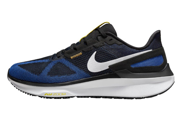 Nike Men's Air Zoom Structure 25 Road Running Shoes (Black/Racer Blue/Sundial/White)