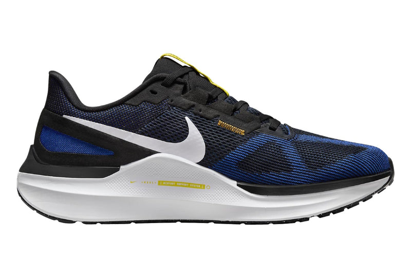 Nike Men's Air Zoom Structure 25 Road Running Shoes (Black/Racer Blue/Sundial/White)