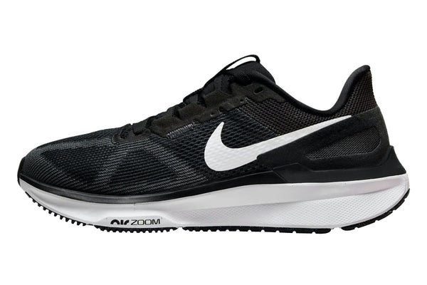 Nike Women's Air Zoom Structure 25 Road Running Shoes (Black/Dark Smoke Grey/White)