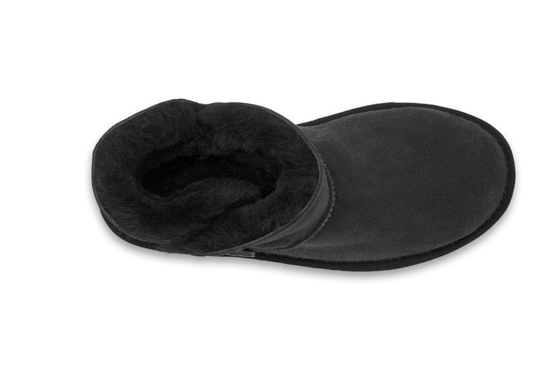 UGG Outback Premium Double Face Sheepskin Short Button Boot (Black)