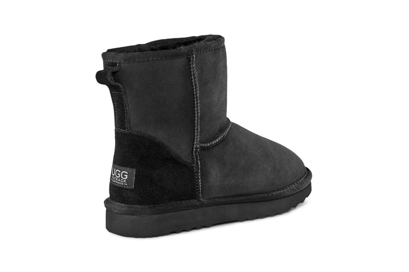 UGG Outback Premium Double Face Sheepskin Short Classic Boot (Black)