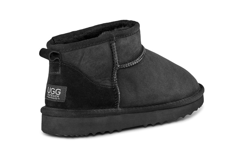 UGG Outback Premium Sheepskin Ultra Mini Boot (Black)