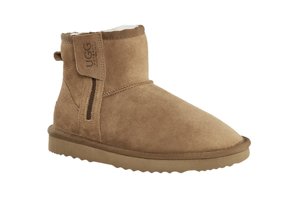 UGG Outback Premium Double Face Sheepskin Zip Classic Boot (Chestnut)