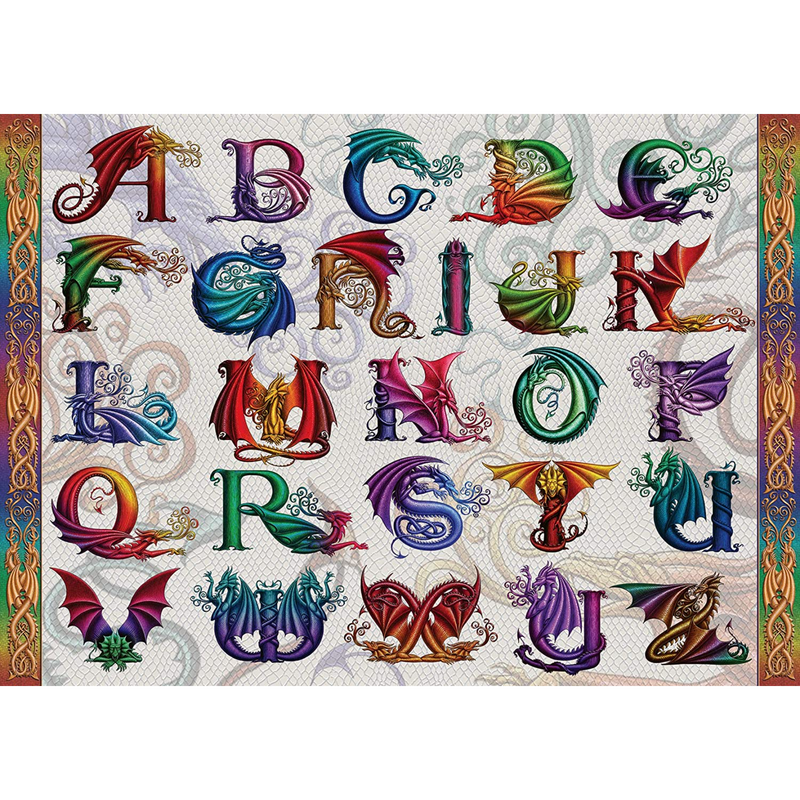 Ravensburger - Dragon Alphabet Puzzle 1000pc