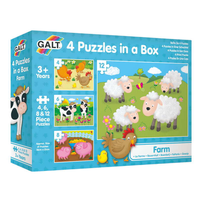 Galt - Four Puzzles In A Box - Farm