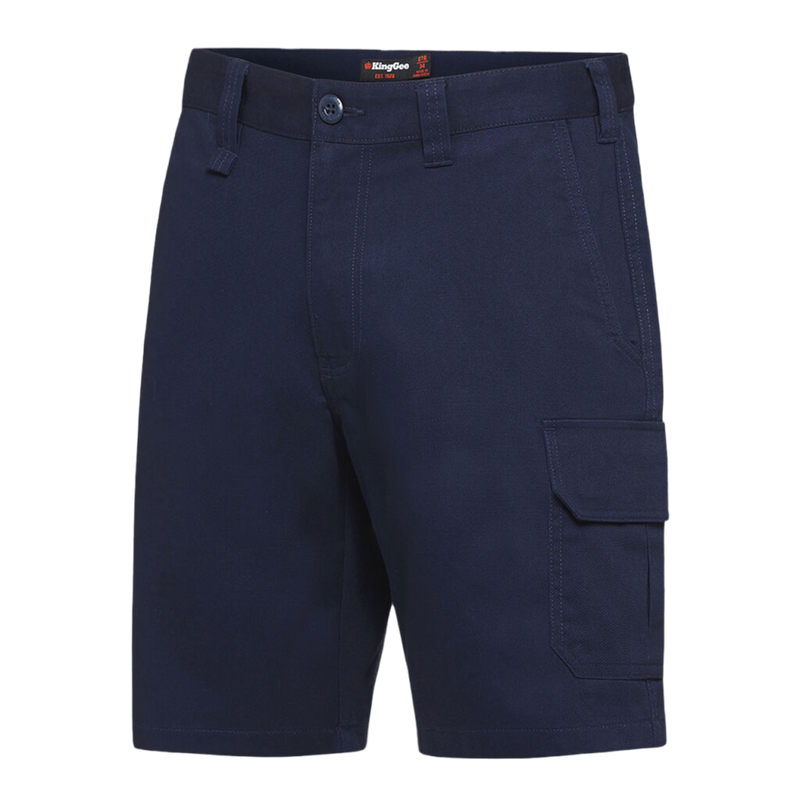 KingGee Men's Originals Stretch Cargo Work Shorts - Navy