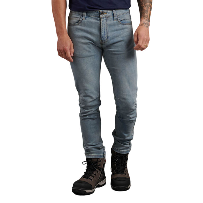 KingGee Men's Urban Coolmax Slim Stretch Denim Work Jeans - Vintage