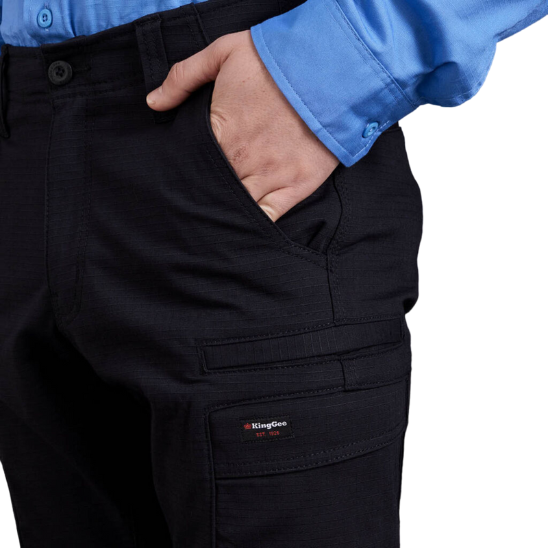 KingGee Men's Workcool Pro Stretch Cargo Work Pants - Black