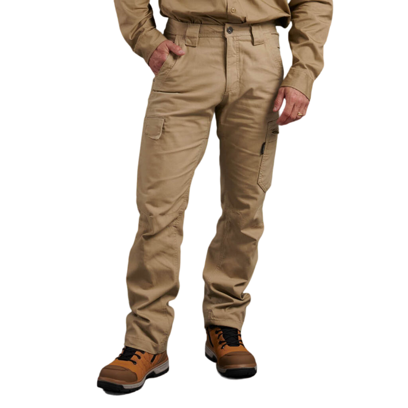 KingGee Men's Tradies Canvas Cargo Work Pants - Khaki