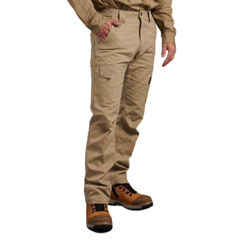 KingGee Men's Tradies Canvas Cargo Work Pants - Khaki