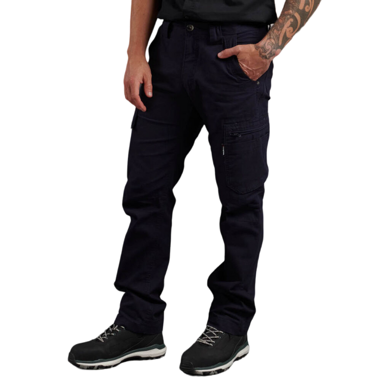 KingGee Men's Tradies Canvas Cargo Work Pants - Oiled Navy