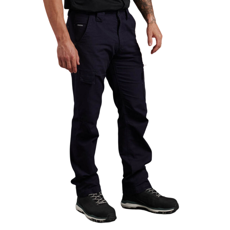 KingGee Men's Tradies Canvas Cargo Work Pants - Oiled Navy