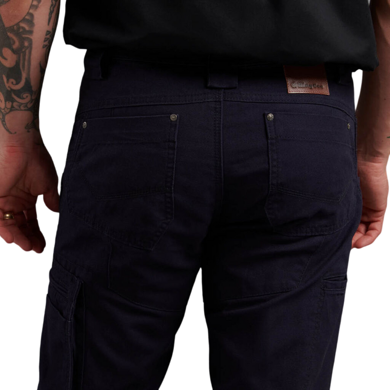 KingGee Men's Tradies Canvas Cargo Work Pants - Oiled Navy