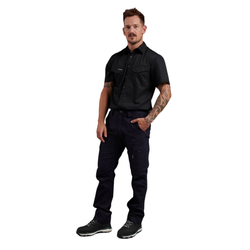 KingGee Men's Tradies Canvas Cargo Work Pants - Oiled Navy