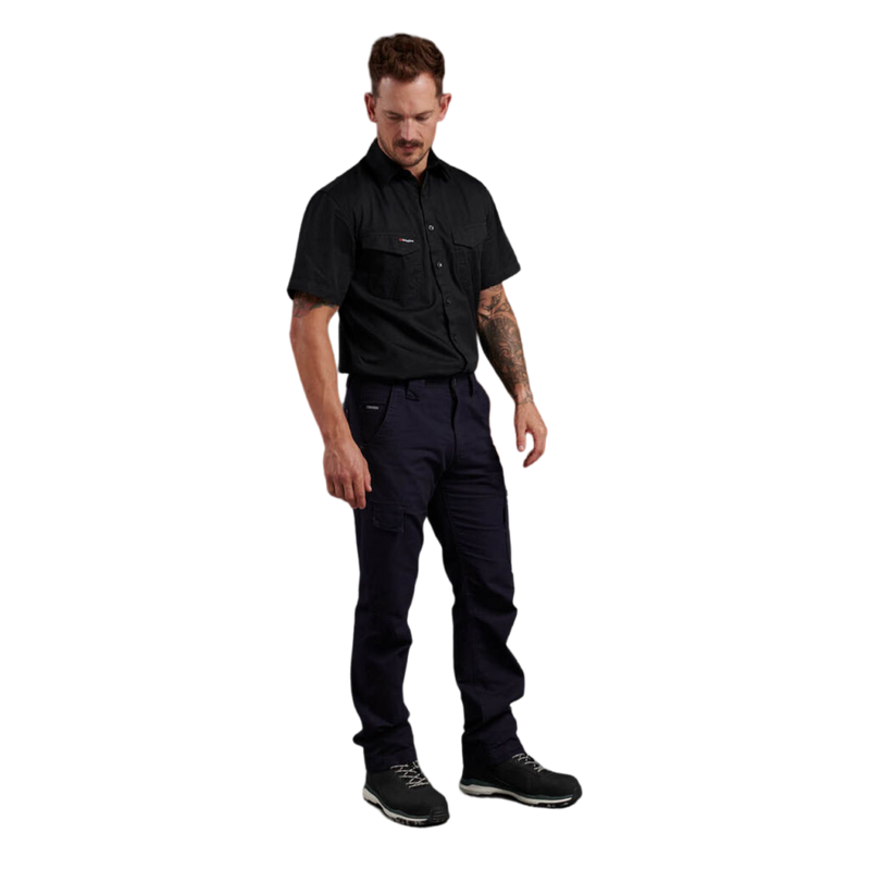 KingGee Men's Tradies Canvas Cargo Work Pants - Oiled Navy