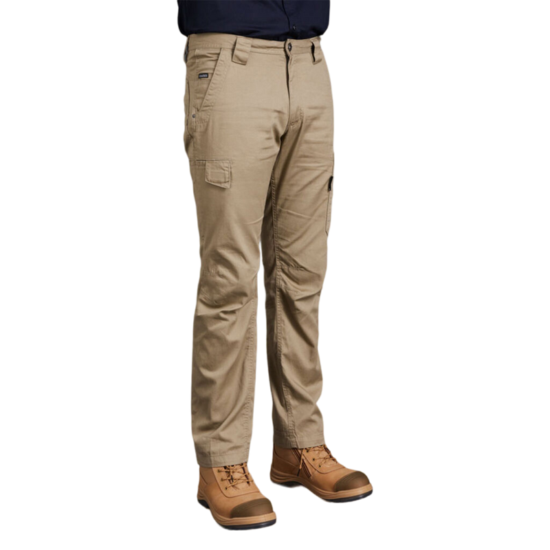 KingGee Men's Tradies Summer Lightweight Cargo Work Pants - Khaki