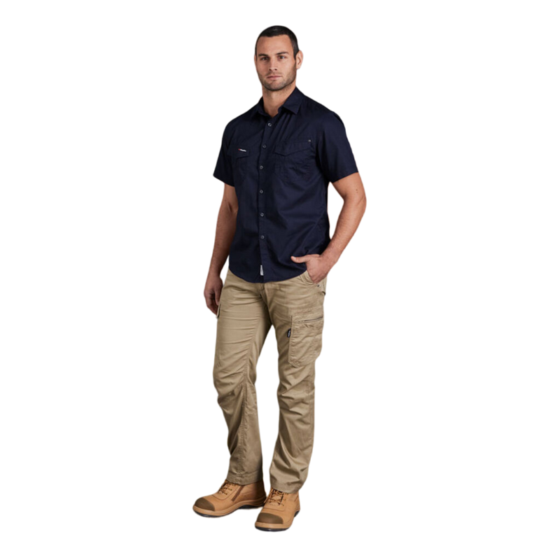 KingGee Men's Tradies Summer Lightweight Cargo Work Pants - Khaki