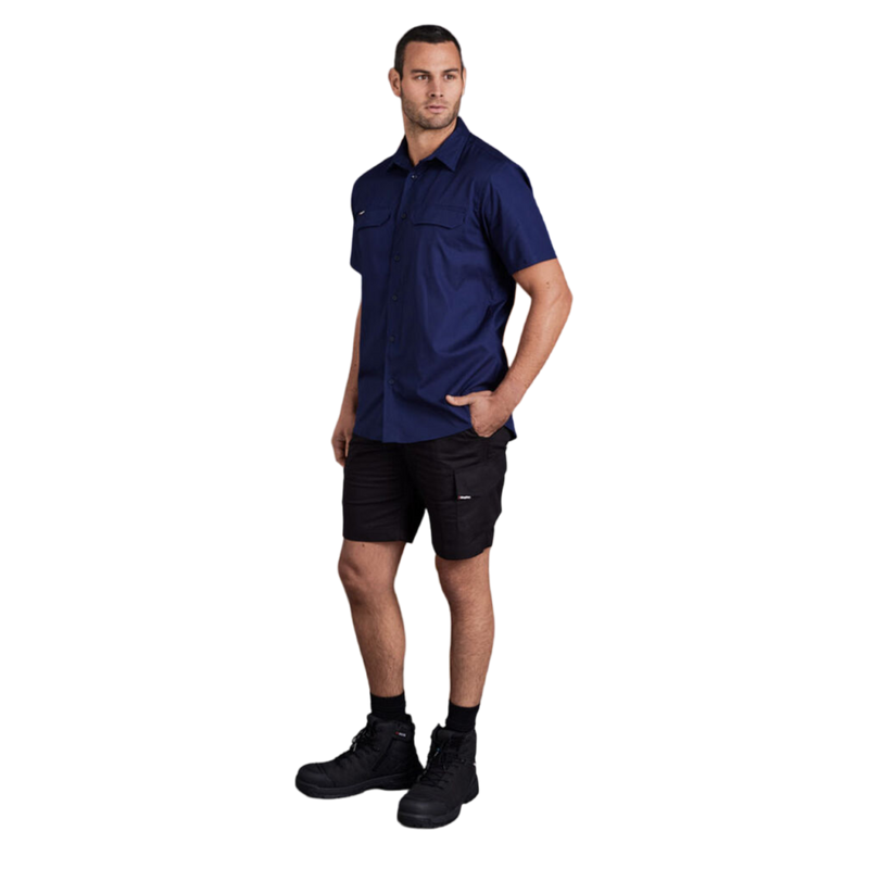 KingGee Men's Workcool Pro Stretch Short Sleeve Work Shirt - Navy