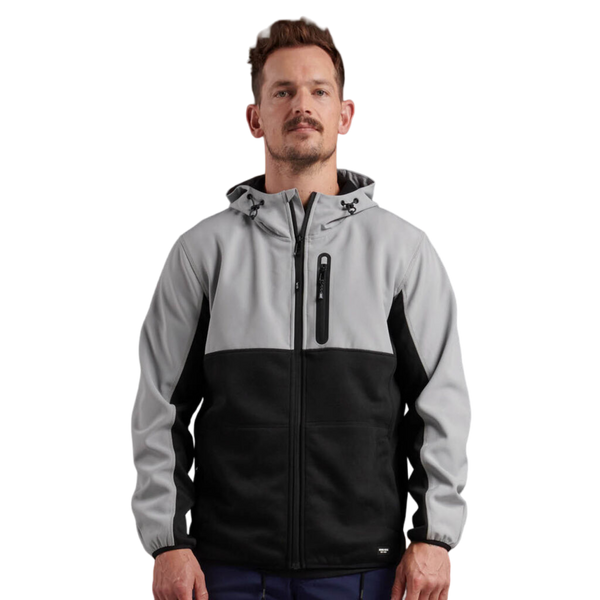 KingGee Men's Trademark Hybrid Hoodie - Stone Grey