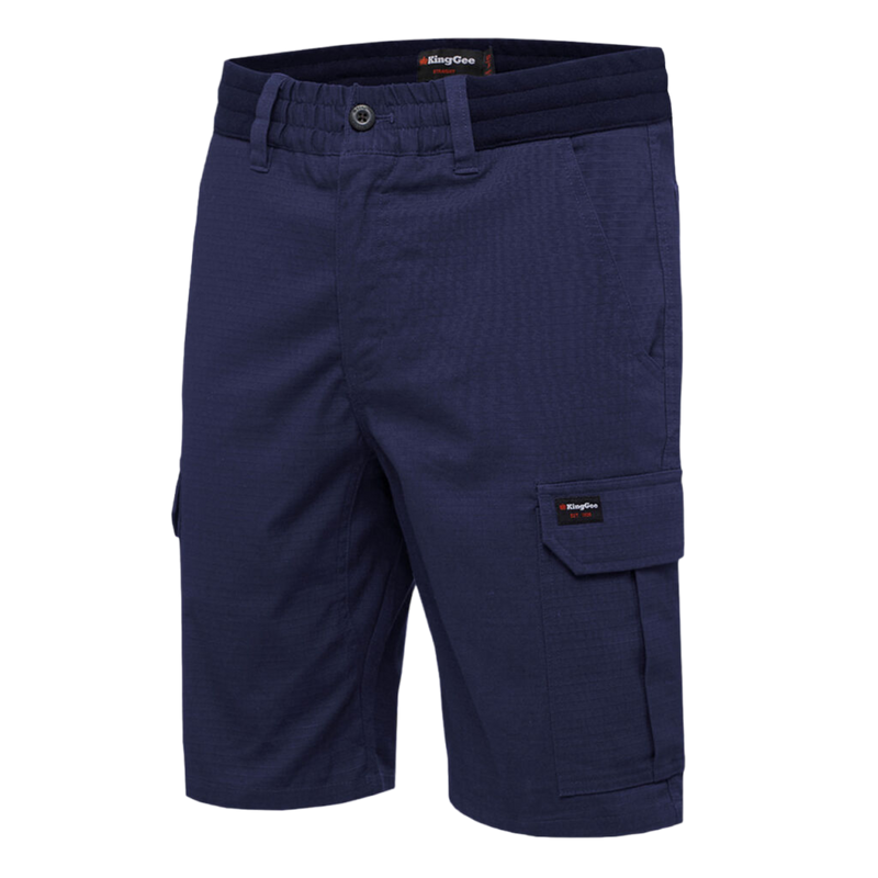 KingGee Men's Tradies Comfort Waist Work Shorts - Navy