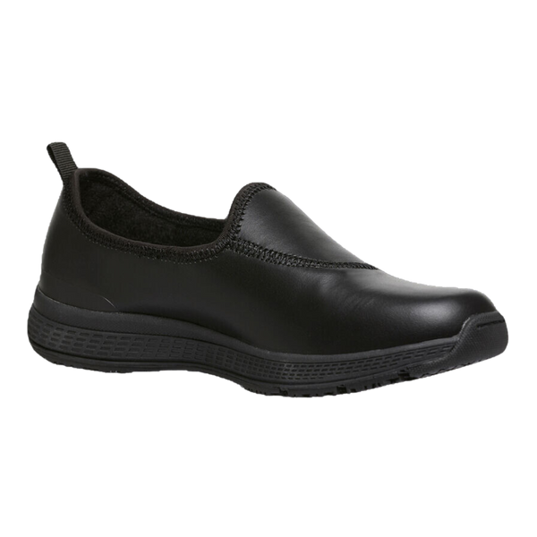 KingGee Women's Superlite Leather Slip-On Work Shoes - Black