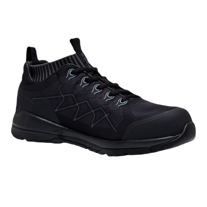 KingGee Men's Vapour Hybrid Slip Resistant Safety Toe Shoes - Black/Grey