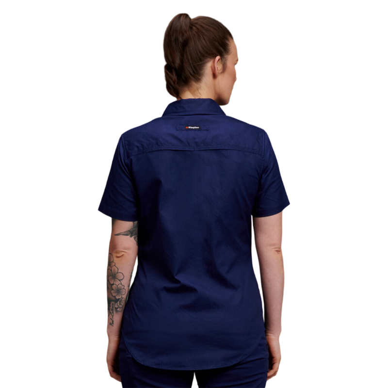 KingGee Women's Workcool 2 Lightweight Short Sleeve Work Shirt - Navy