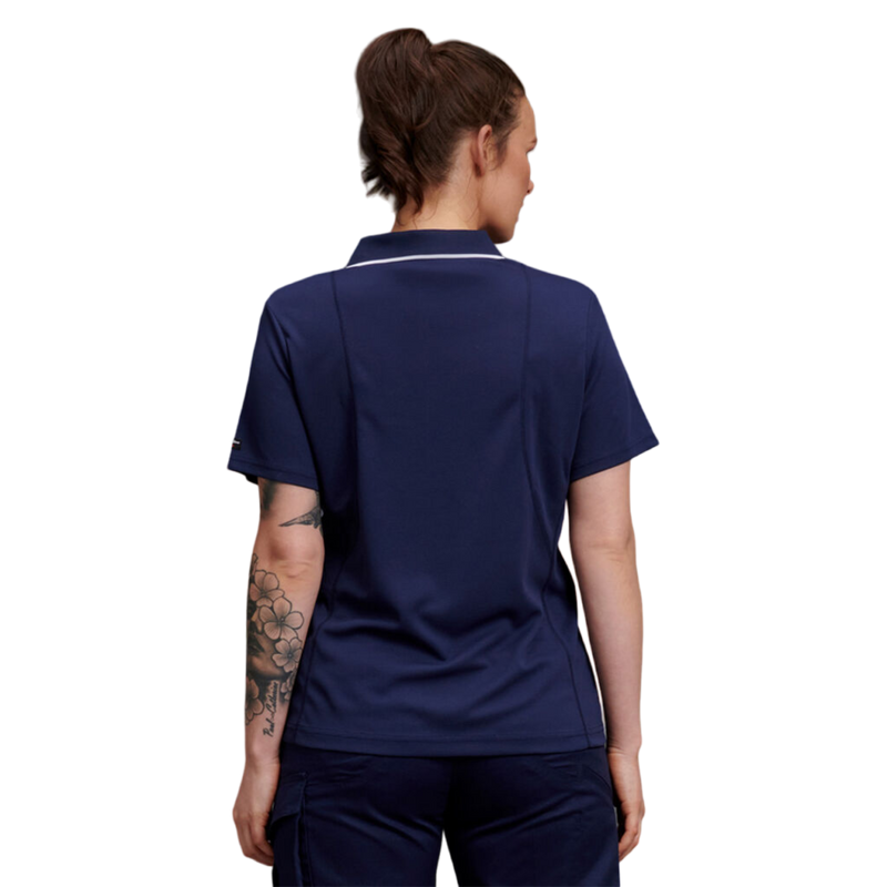 KingGee Women's Workcool Hyperfreeze Short Sleeve Polo Shirt - Navy