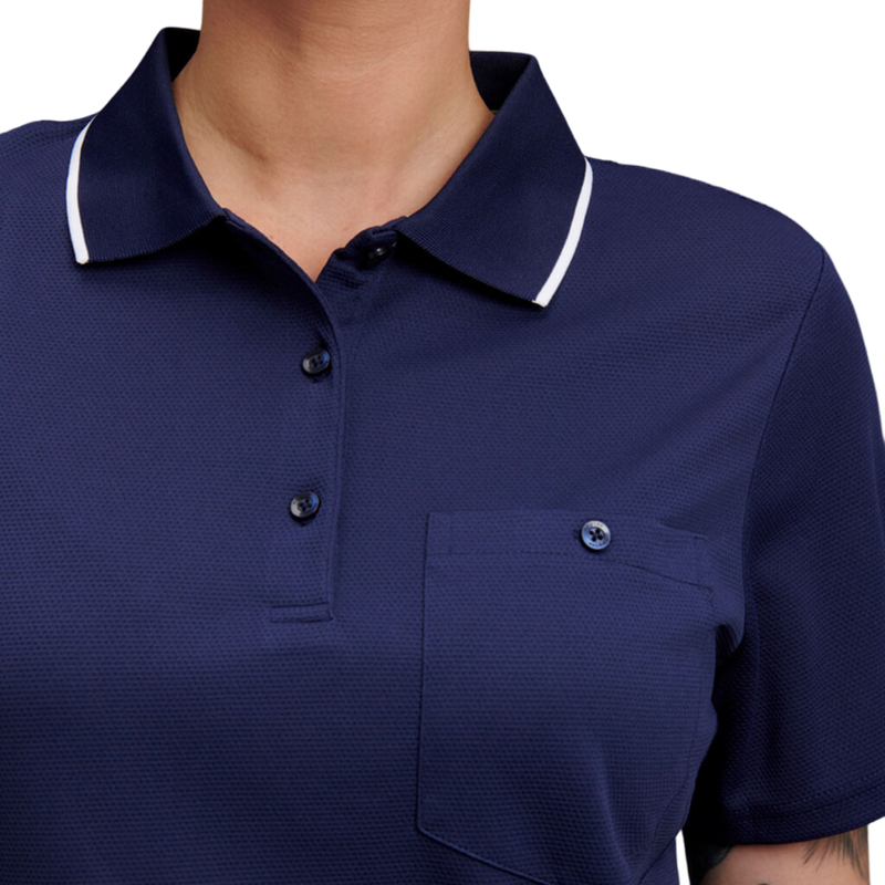 KingGee Women's Workcool Hyperfreeze Short Sleeve Polo Shirt - Navy