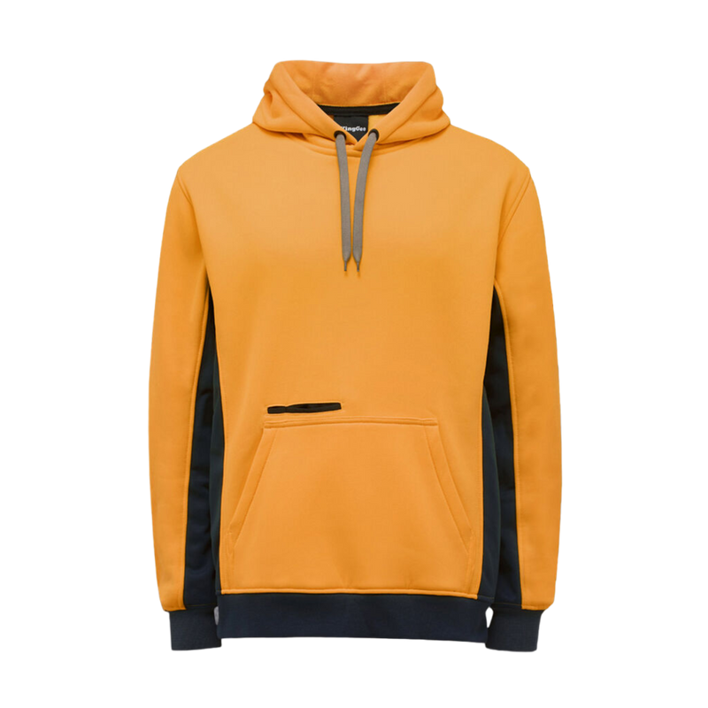 KingGee Men's Hi-Vis Fleece Pullover Hoodie - Orange/Navy