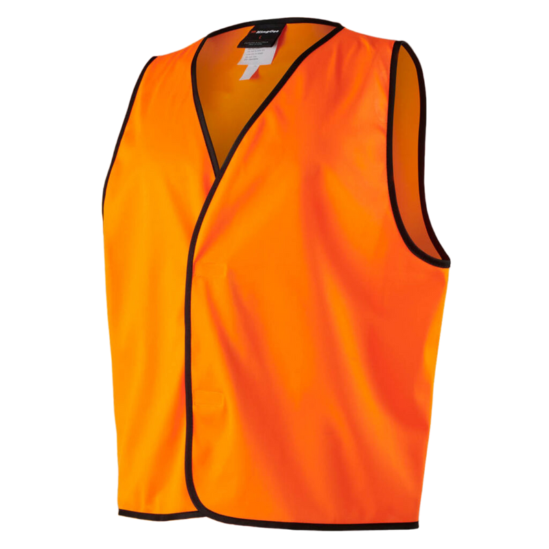 KingGee Men's Hi-Vis Vest - High Vis Orange