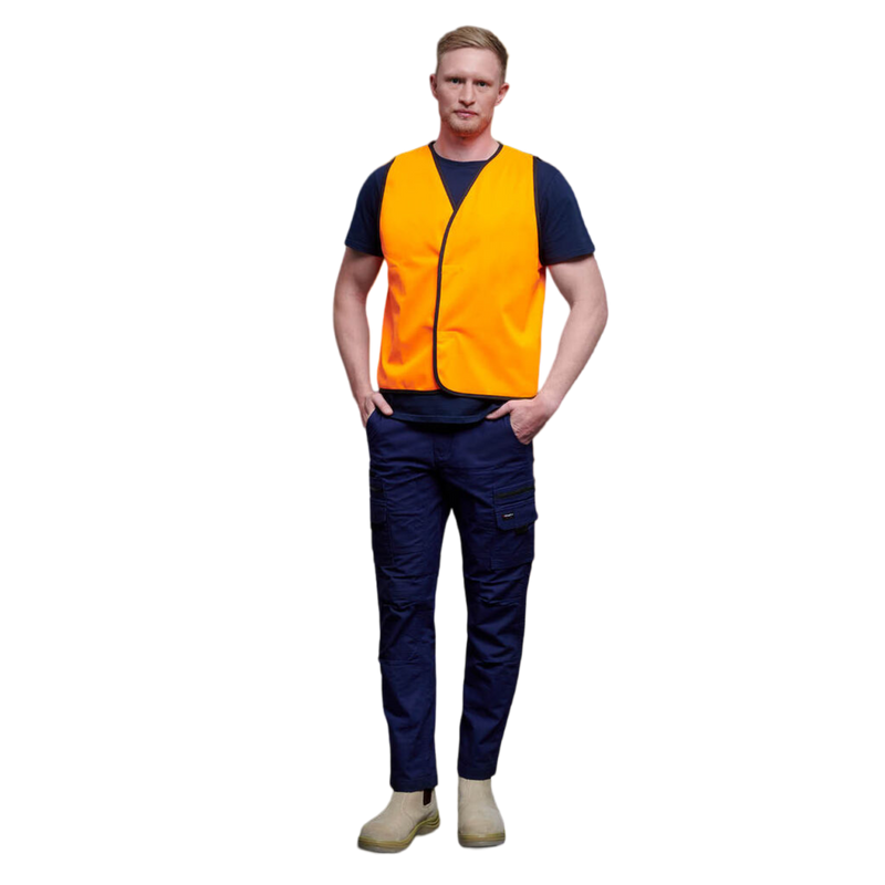 KingGee Men's Hi-Vis Vest - High Vis Orange