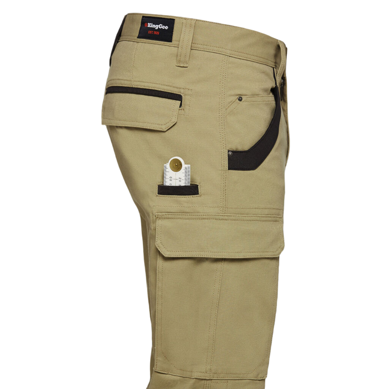 KingGee Men's Tradies Stretch Cargo Pant - Khaki