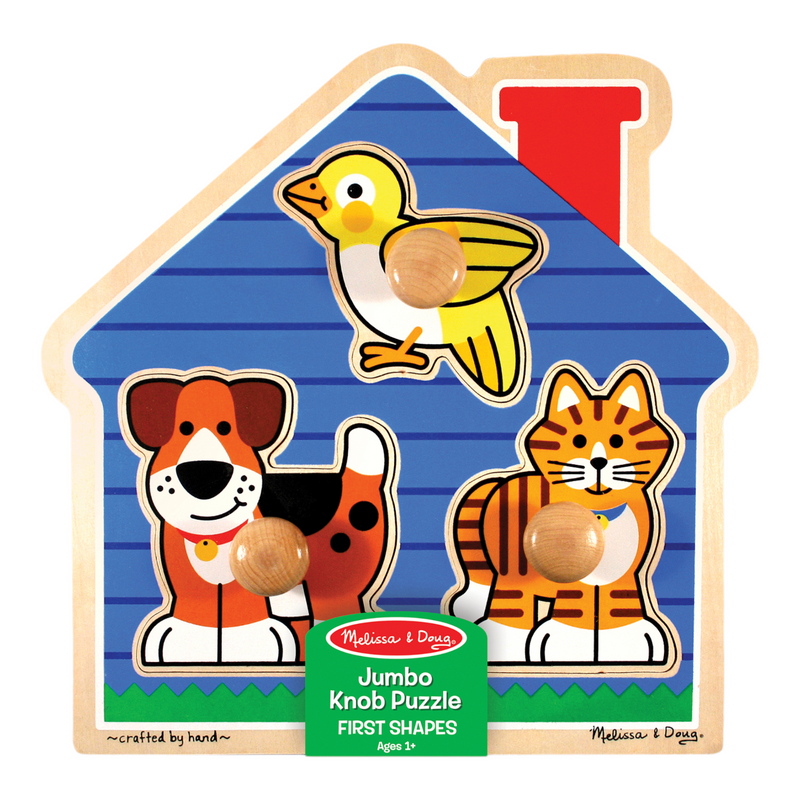 Melissa & Doug - House Pets Jumbo Knob Puzzle 3 Piece