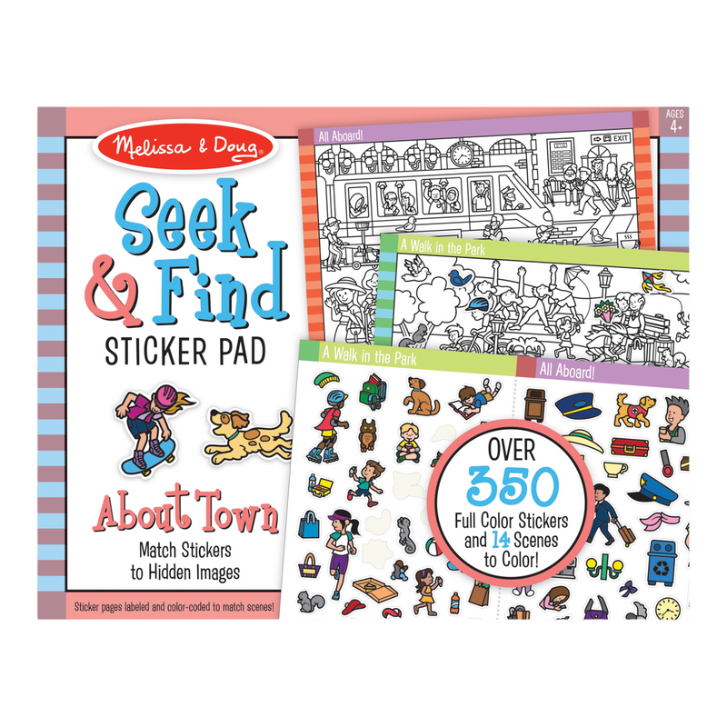 Melissa & Doug - Seek & Find Sticker Pad - Around Town