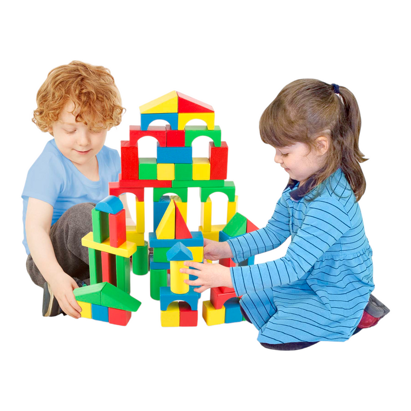 Melissa & Doug - 100 Wood Block Set