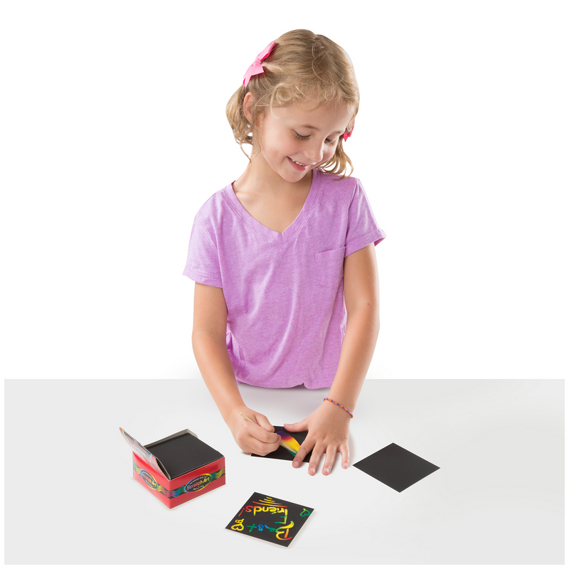 Melissa & Doug - Rainbow Mini Scratch Art Notes Box