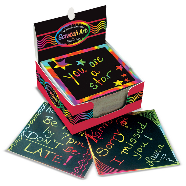 Melissa & Doug - Rainbow Mini Scratch Art Notes Box