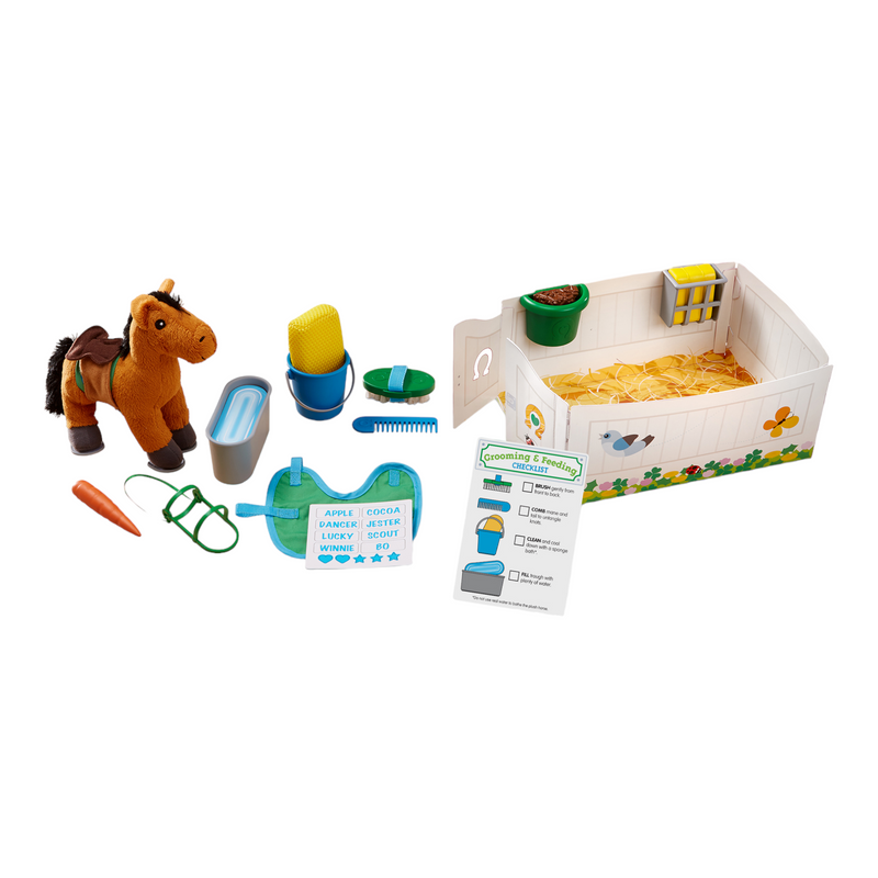 Melissa & Doug - Feed & Groom Horse Care Play Set