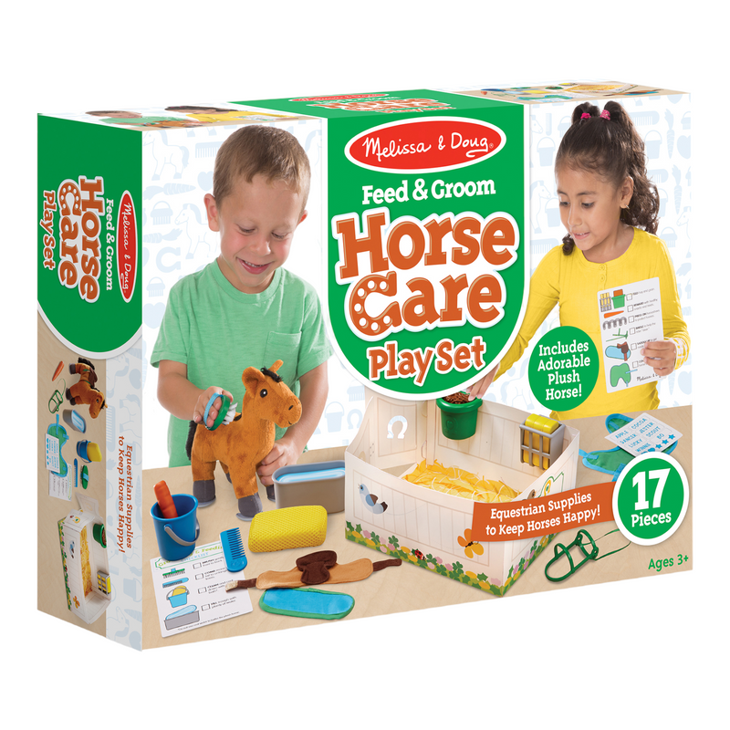 Melissa & Doug - Feed & Groom Horse Care Play Set