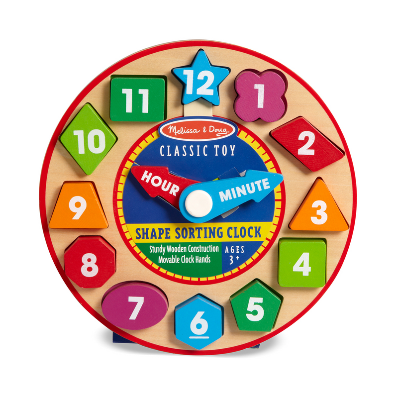 Melissa & Doug - Wooden Shape Sorting Clock