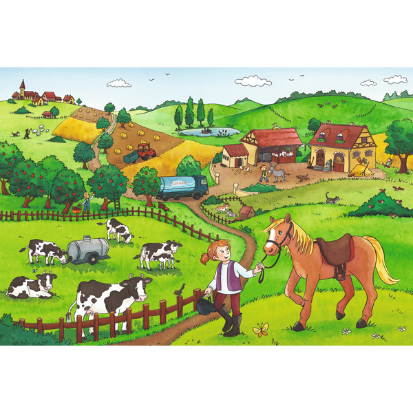 Ravensburger - Working on the Farm Puzzle 2x12 pieces