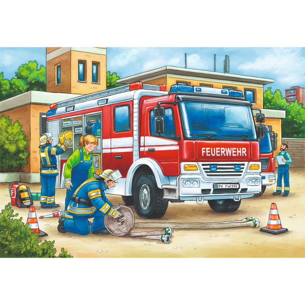 Ravensburger - Police and Firefighters Puzzle 2x12 pieces