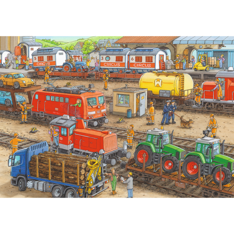 Ravensburger - Busy Train Station Puzzle 2x24 pieces