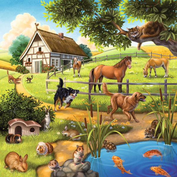 Ravensburger - Forest Zoo & Pets Puzzle 3x49 pieces